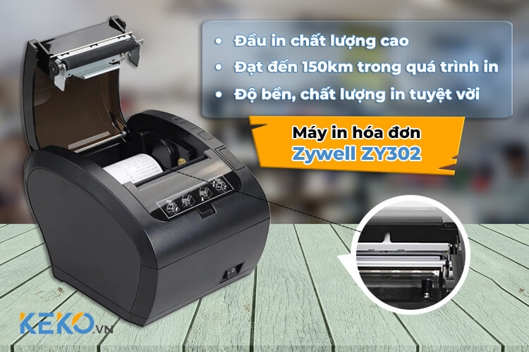 MÁY IN HÓA ĐƠN ZYWELL ZY302 ĐẦU IN