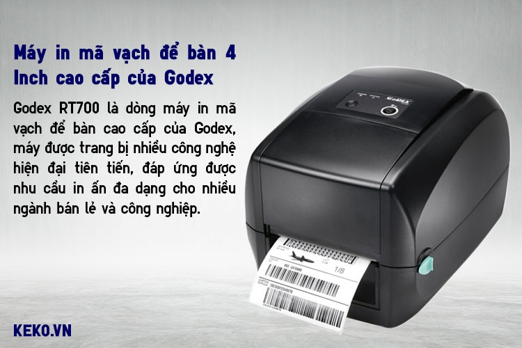 MÁY IN MÃ VẠCH GODEX RT700 THIẾT KẾ