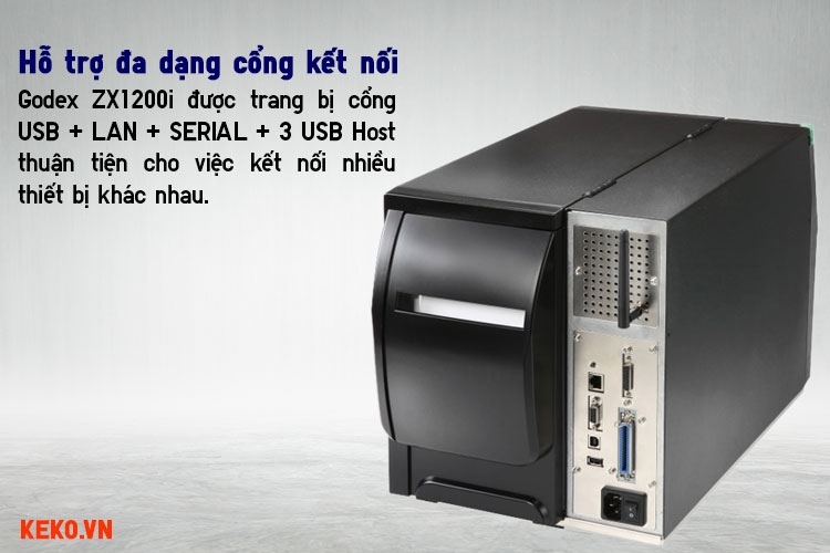 MÁY IN MÃ VẠCH CÔNG NGHIỆP GODEX ZX1200I CỔNG KẾT NỐI