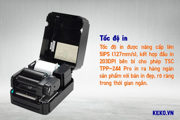 MÁY IN MÃ VẠCH TSC TTP-244 PRO TỐC ĐỘ