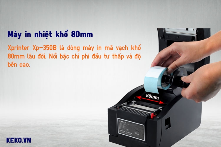 MAY IN MA VACH XPRINTER XP-350B KHO GIAY IN