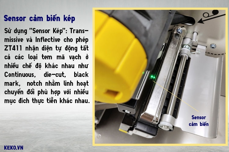 ZEBRA ZT411 SENSOR CAM BIẾN