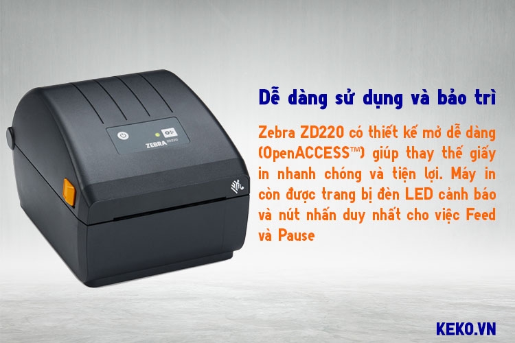 MÁY IN MÃ VẠCH ZEBRA ZD220 BẢO TRÌ