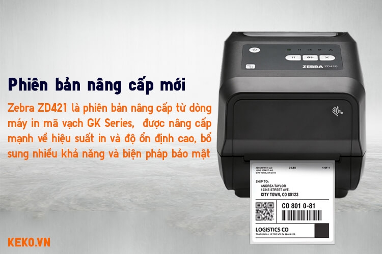  MÁY IN MÃ VẠCH ZEBRA ZD421 PHIEN BAN NANG CAP