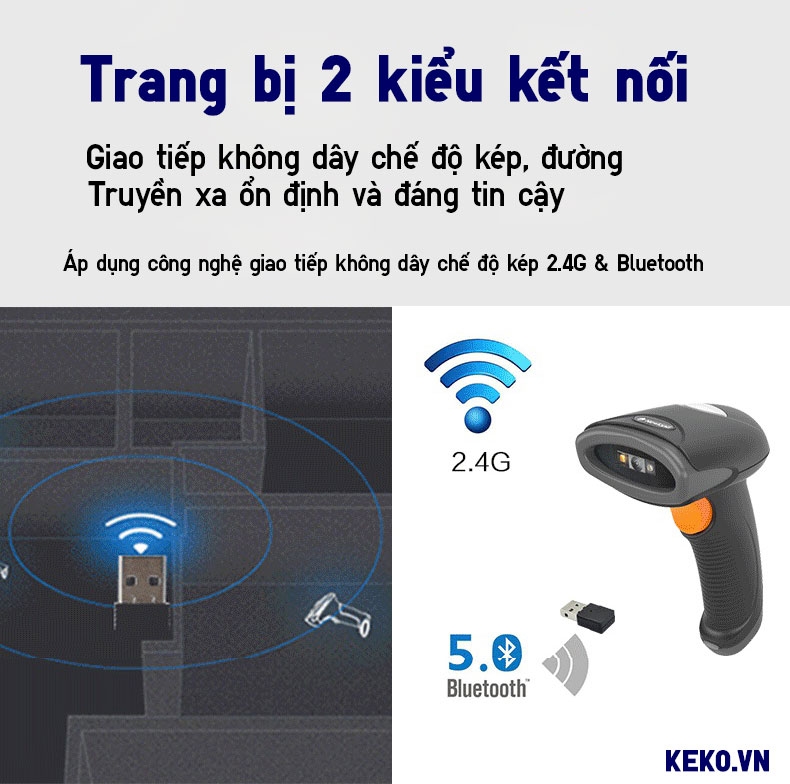 MÁY QUÉT MÃ VẠCH TEKI TK22W KET NOI