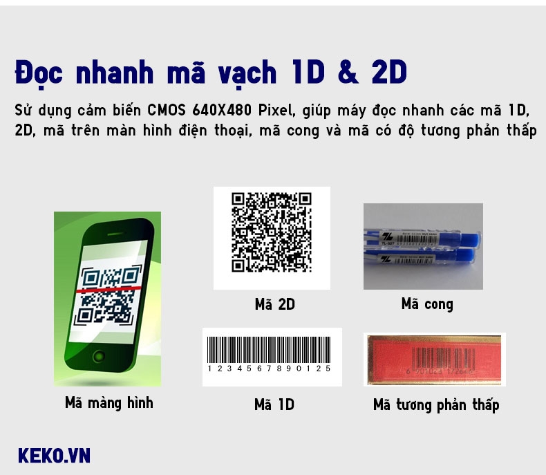 MÁY QUÉT MÃ VẠCH TEKI TK22W QUET MA