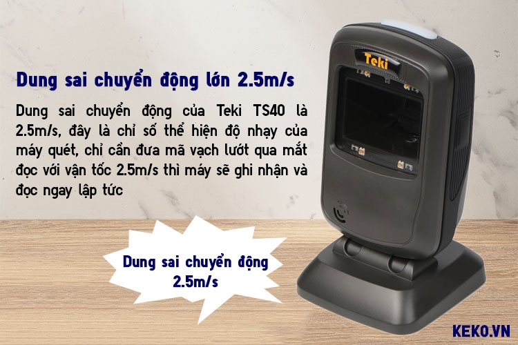 MÁY QUÉT MÃ VẠCH TEKI TS40 DUNG SAI